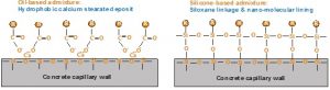 Hydrophobic reaction