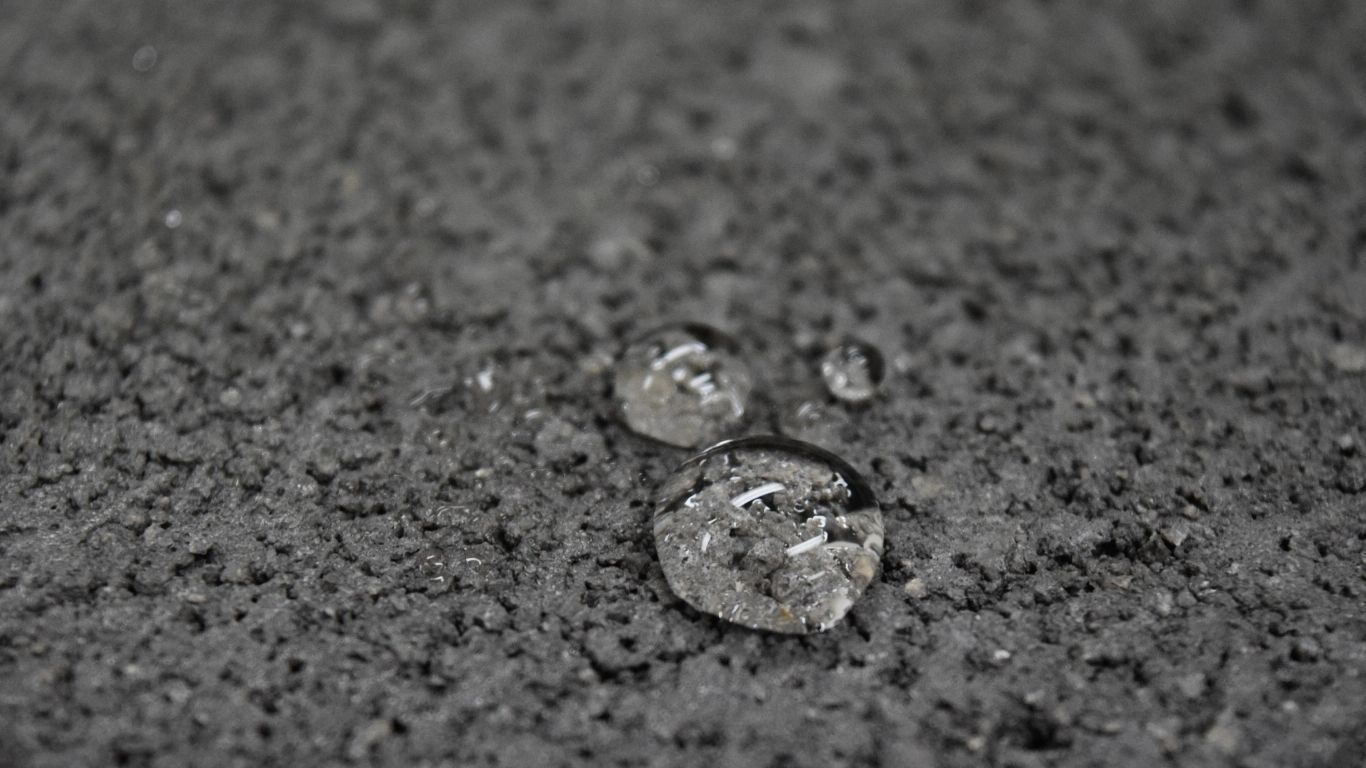 water beading effect